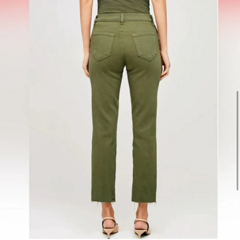L’agence Sada H/R Crop Slim Jean in Basil